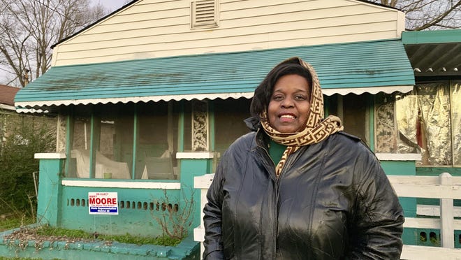 Keisha Brown, 40, stands outside her home in the the Harriman Park neighborhood in Birmingham, Alabama, Jan. 9, 2019. Brown’s home is within a designated Superfund site in north Birmingham. Residents of the north Birmingham neighborhoods, nestled near industrial coke plants, have expressed frustration about the pollution that has plagued the area for decades.