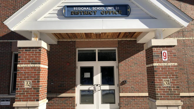 The district office for Regional School Unit 21 pictured in January 2020. Teachers in the district urged the school board to delay the start of classes for fall 2020, but the board voted to keep Sept. 8 as the first day for students.