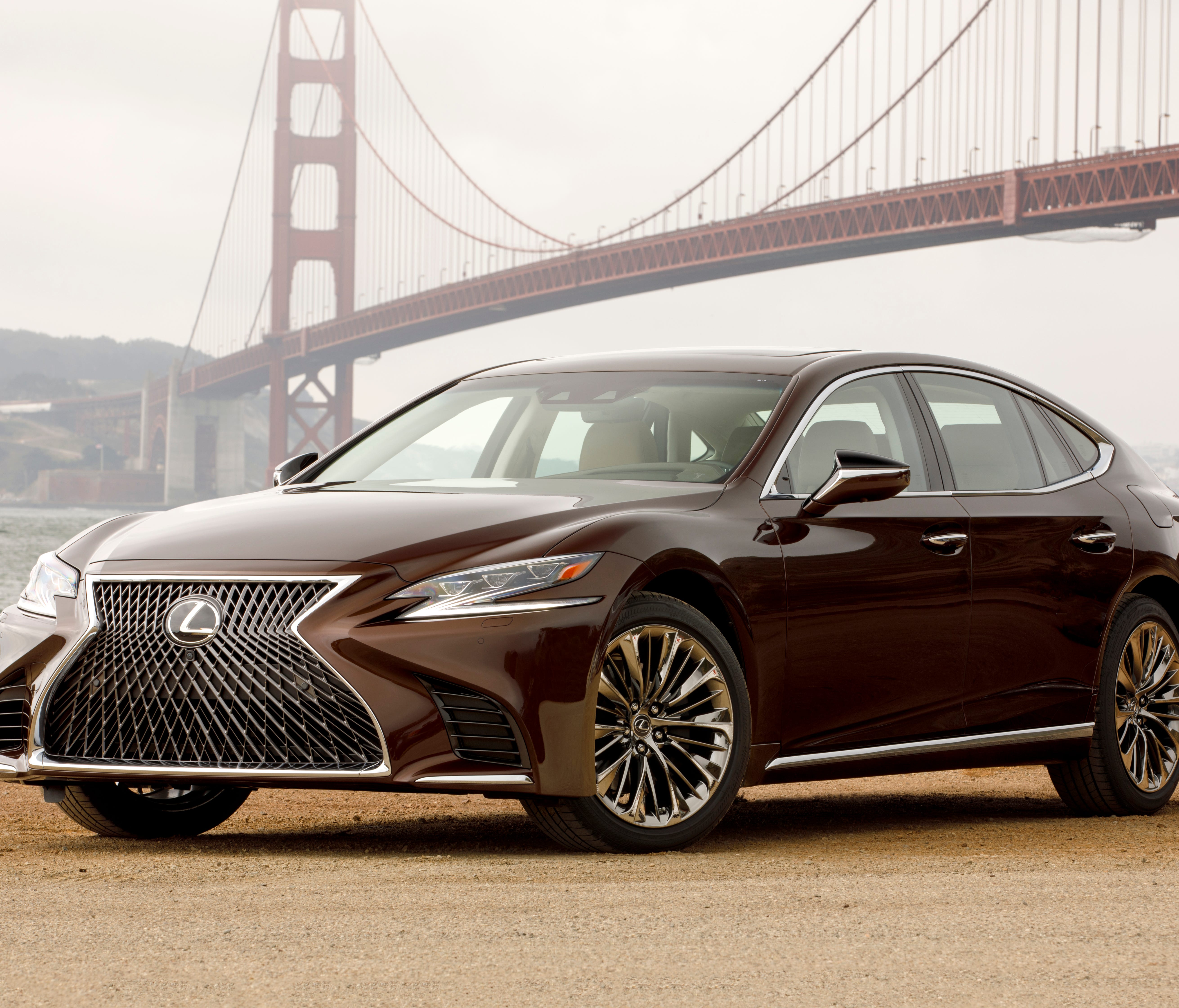 The redesigned Lexus LS 500 features swooping design touches that aren't to everyone's liking, including a front grille that seems cavernous for this front end.