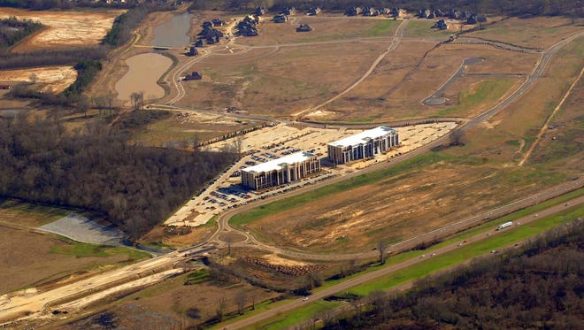 This 2008 aerial photo shows a proposed economic development in Madison County.