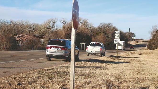 Pratt County Sheriff's deputies continue to stop traffic on U.S. Highway 54 west of Pratt on Monday morning due to a gas leak detected Sunday evening. Road barricades remain in place at 30th West and 54 as of 10:30 a.m.