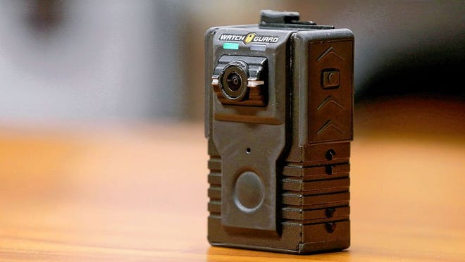 This is one of the button-activated WatchGuard body cameras that all Whitehall Division of Police officers in uniform or on patrol have worn since July 2018. Worthington City Council is considering body-worn cameras for local officers, but chose July 20 to table discussion pending more information, dialogue and community input.