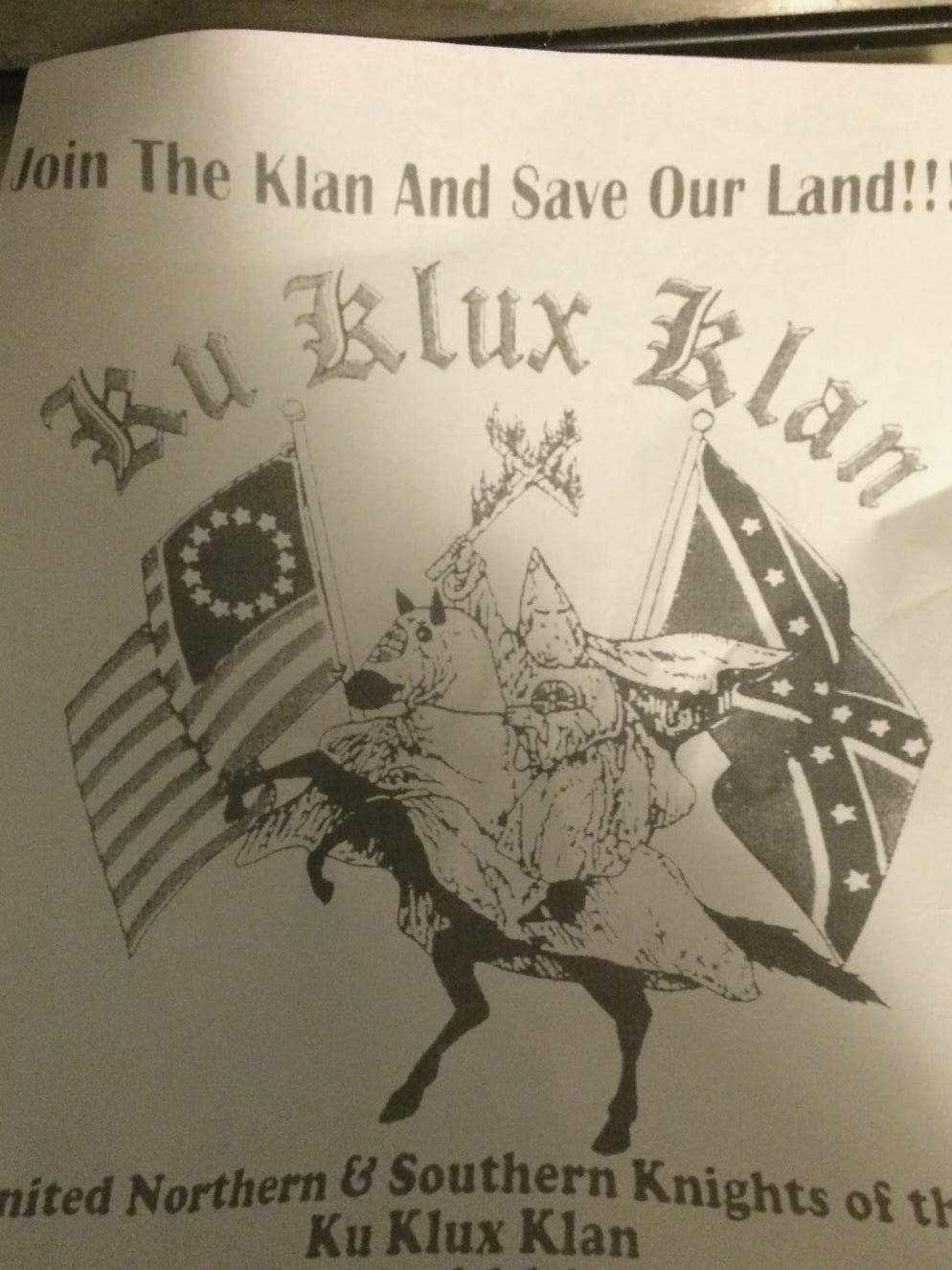 KKK flier prompts rally in Burlington