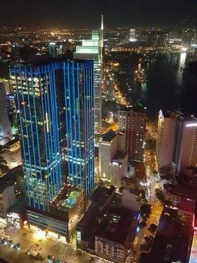 A night view of downtown Saigon from the city's tallest building.