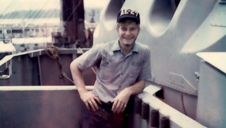 Barry Sponsler was assigned aboard the U.S.S. Butte, a Kilauea-class ammunition ship, as a boatswain’s mate.