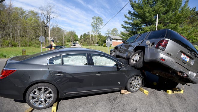 Traffic had to be rerouted Tuesday morning after a three car accident blocked the intersection of Millsboro Road and Ohio Route 314. No injuries were reported.