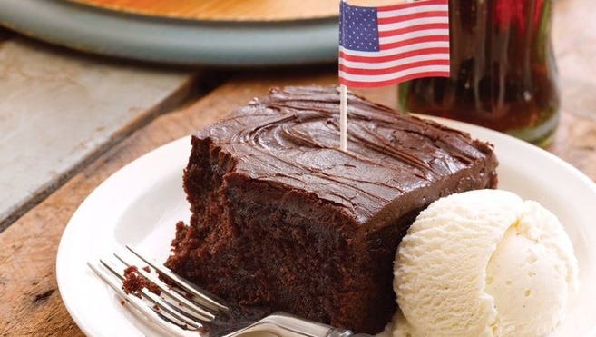 At Cracker Barrel on Veterans Day, veterans can get a free Double Chocolate Fudge Coca-Cola Cake dessert.