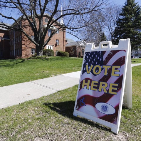 The polling place at the United Church of Pittsfor