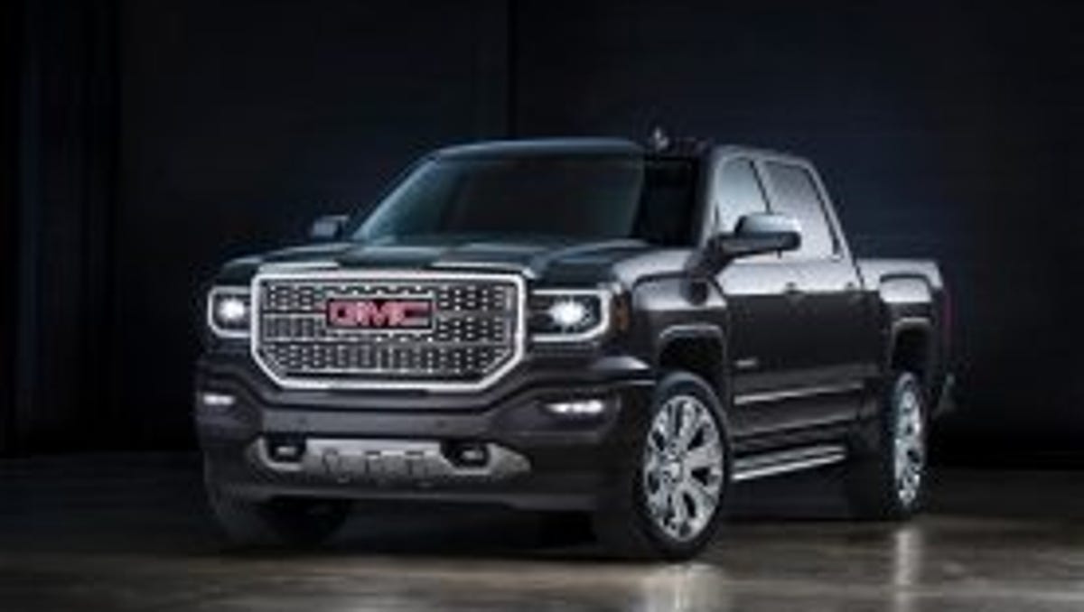 The 2016 GMC Sierra pickup will feature minor changes including new front fascia and grille, and C-shaped LED daytime running lights.