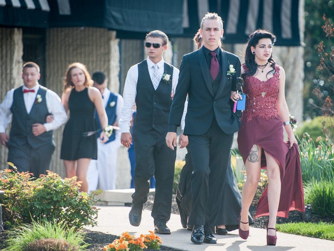 Eastern York High School students attend prom at the