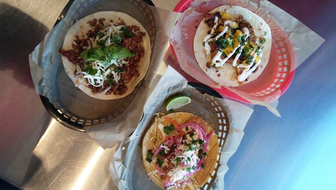 A trio of tacos from Torchy's Tacos in Fort Collins.