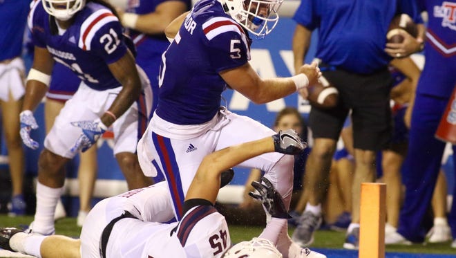 Louisiana Tech wide receiver Trent Taylor caught three touchdowns in Saturday's win over South Carolina State.