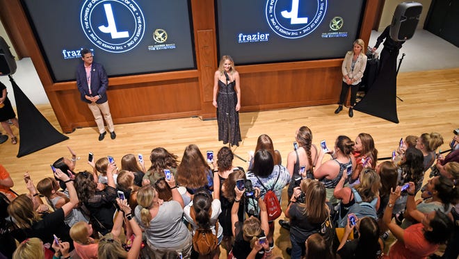 Jennifer Lawrence attends  "The Power of One" Jennifer Lawrence Foundation Benefit on July 13, 2017, in Louisville.