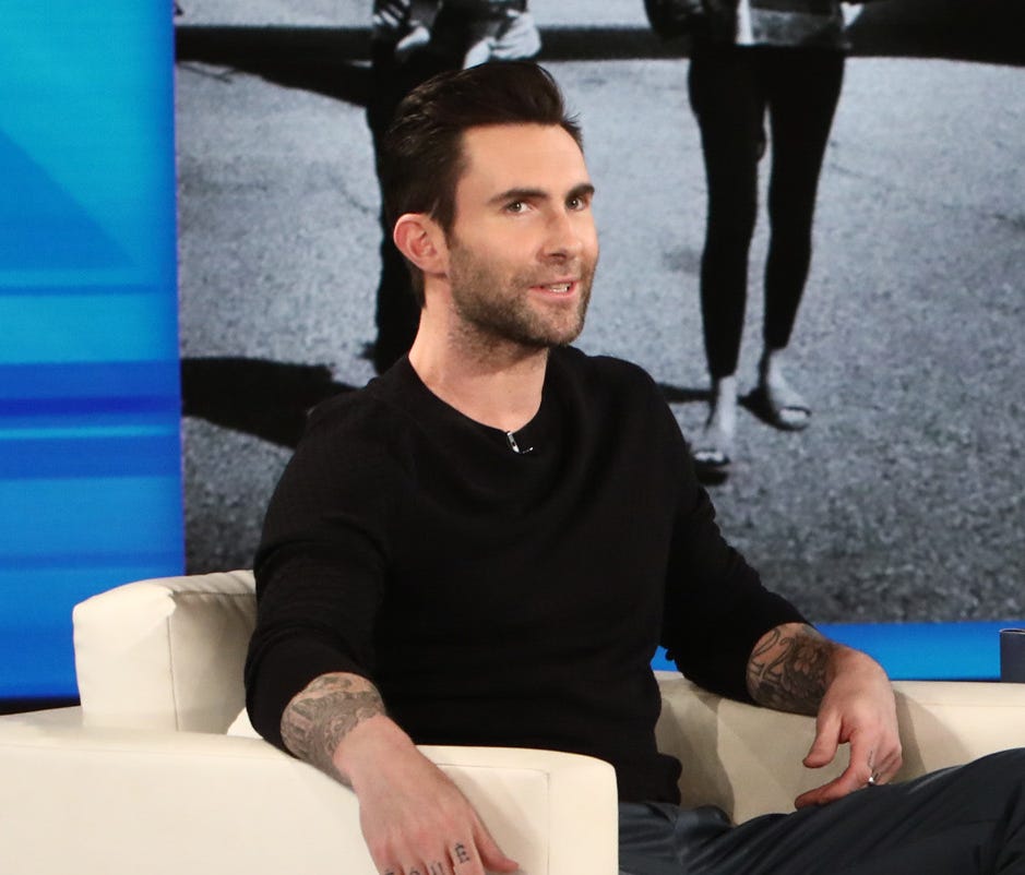 Adam Levine appears on Tuesday's 'Ellen DeGeneres Show.'