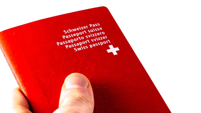 A Swiss passport.