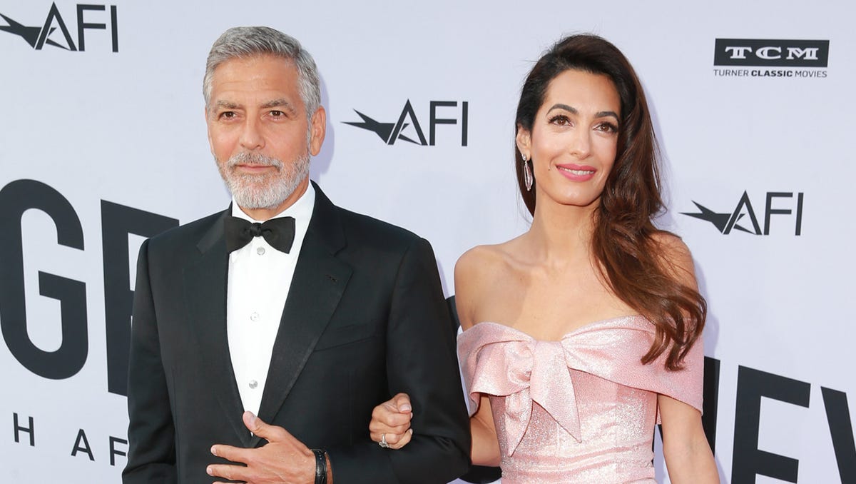 George and Amal Clooney became parents to twins Ella and Alexander in June 2017. George celebrated his 56th birthday the month prior.