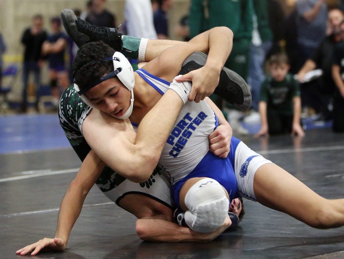 Port Chester's Ivan Garcia on his way to defeating