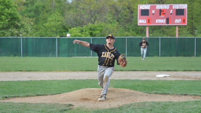 Jake Johnson pitched the first four innings for the Eagles allowing a run and striking out two.