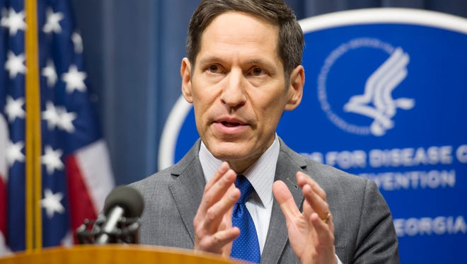 Tom Frieden, head of the Centers for Disease Control and Prevention, speaks at a news conference in Atlanta on Oct. 12.