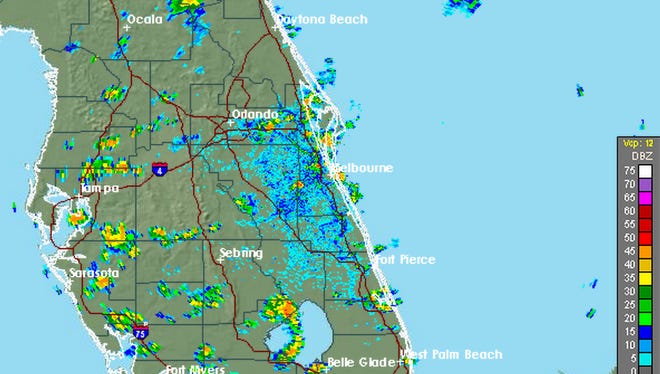 Radar shows severe weather moving into Central Florida Thursday.
