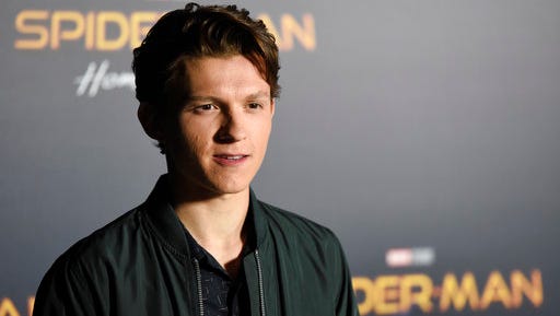 Tom Holland, a cast member in the upcoming film "Spider-man: Homecoming," poses during a photo call backstage of the Sony Pictures Entertainment presentation at CinemaCon 2017 at Caesars Palace on Monday, March 27, 2017, in Las Vegas.