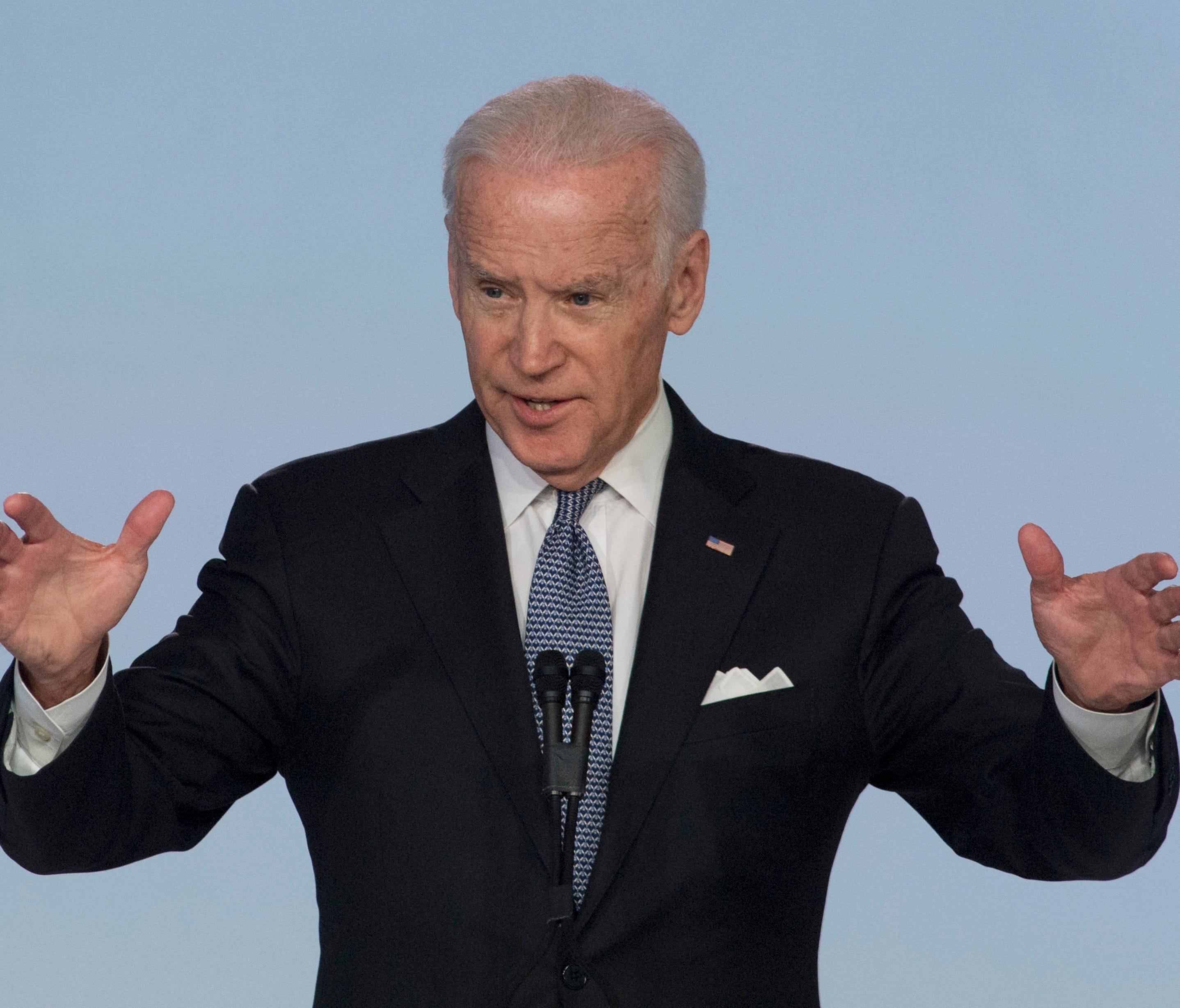FILE - In this Feb. 3, 2017, file photo, former Vice President Joe Biden speaks about his Cancer Moonshot initiative and preventable patient safety at the 5th Annual Work Patient Safety, Science and Technology Summit in Dana Point, Calif. Organizers 