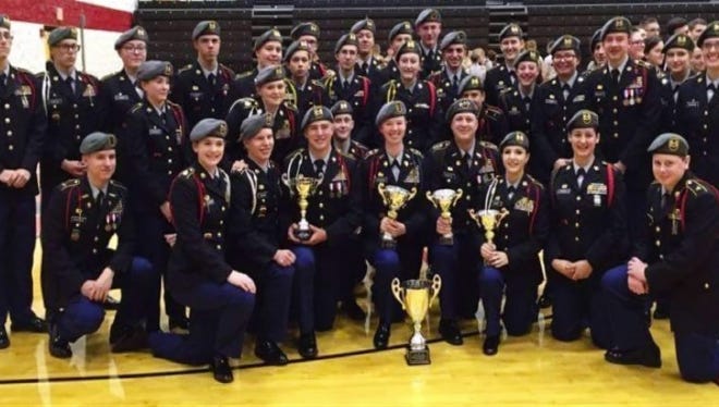 Nixa High School's Junior Reserve Officers' Training Corps — or JROTC — drill and color guard teams recently placed second during the Ozark's annual Regional Multi-Service Drill and Color Guard competition.