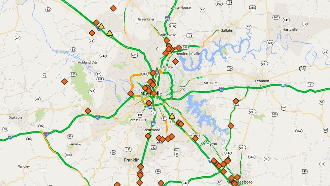Tdot Road Conditions Map Improved Smartway Map Guides Tennessee Motorists