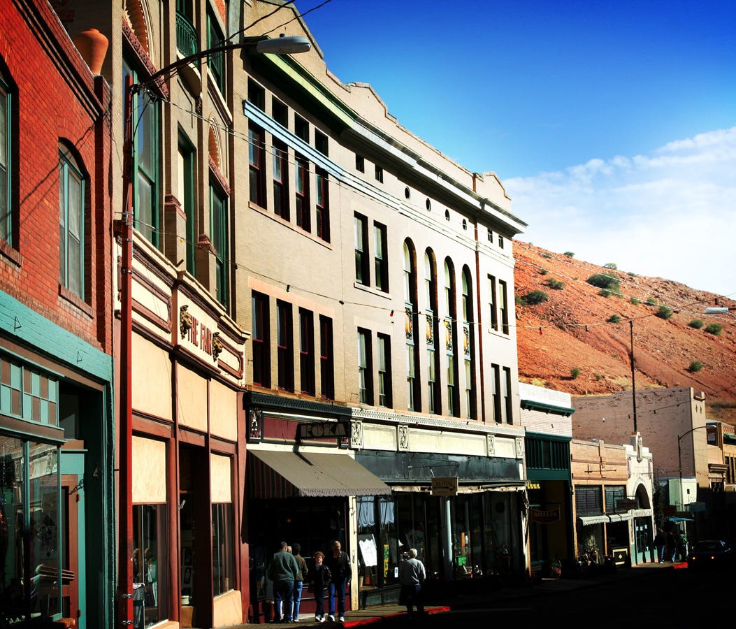 Bisbee's charming downtown lures visitors with restaurants and boutiques.