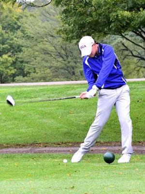 Cooper Hausfeld of Wyoming fired a 69 to lead the pack in Division 2 Sectional Play at Sharon Woods, September 29, 2016.
