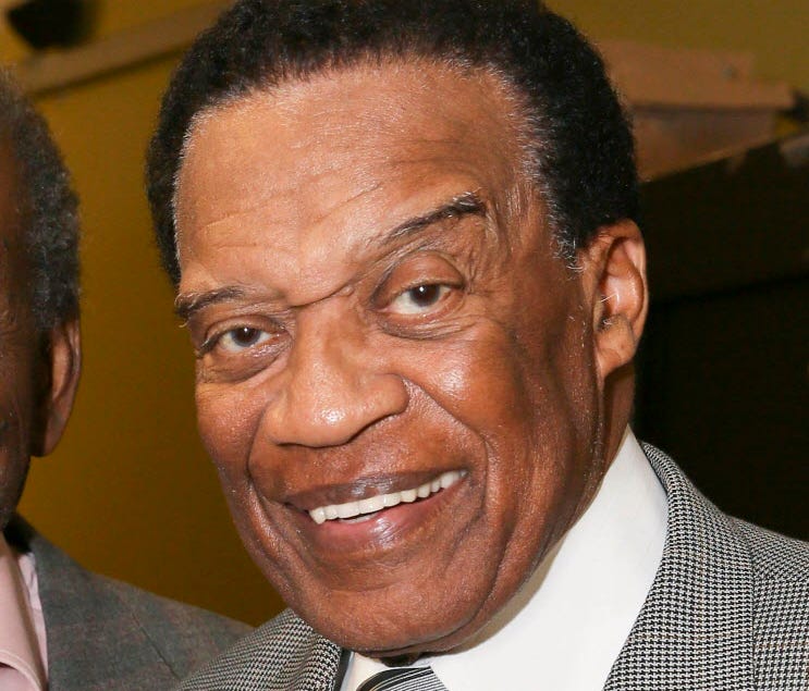 Bernie Casey is pictured after a performance of 
