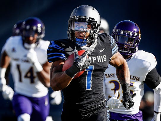 Tony Pollard returned his fourth kickoff for a touchdown this season as Memphis rolled over East Carolina 70-13.