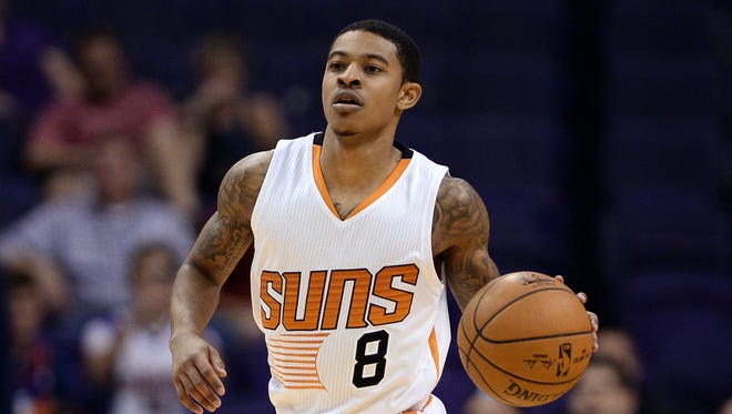 Oct 5, 2016: Phoenix Suns guard Tyler Ulis (8) handles the ball in the second half of the game against the Utah Jazz at Talking Stick Resort Arena. The Utah Jazz defeated the Phoenix Suns 104-99.