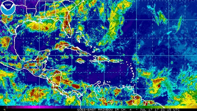 TS Don forms in the Atlantic: Radar image from July 17, 2017, 6 p.m. ET.
