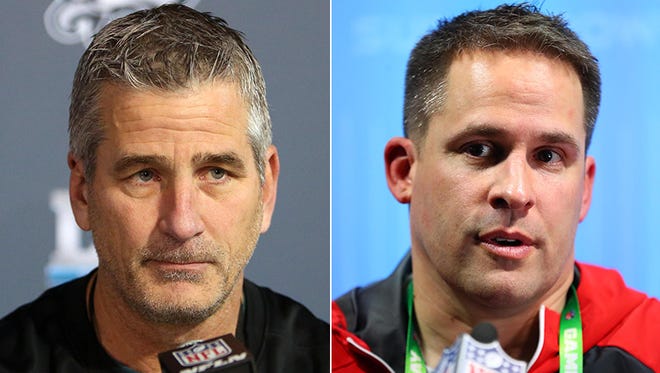 Frank Reich (left) was the Colts second hire after Josh McDaniels backed out of a verbal agreement.