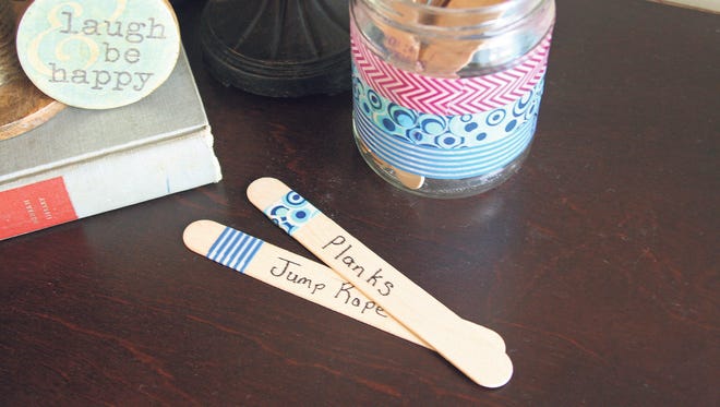 Make a fitness jar: Write different physical activities on Popsicle sticks.