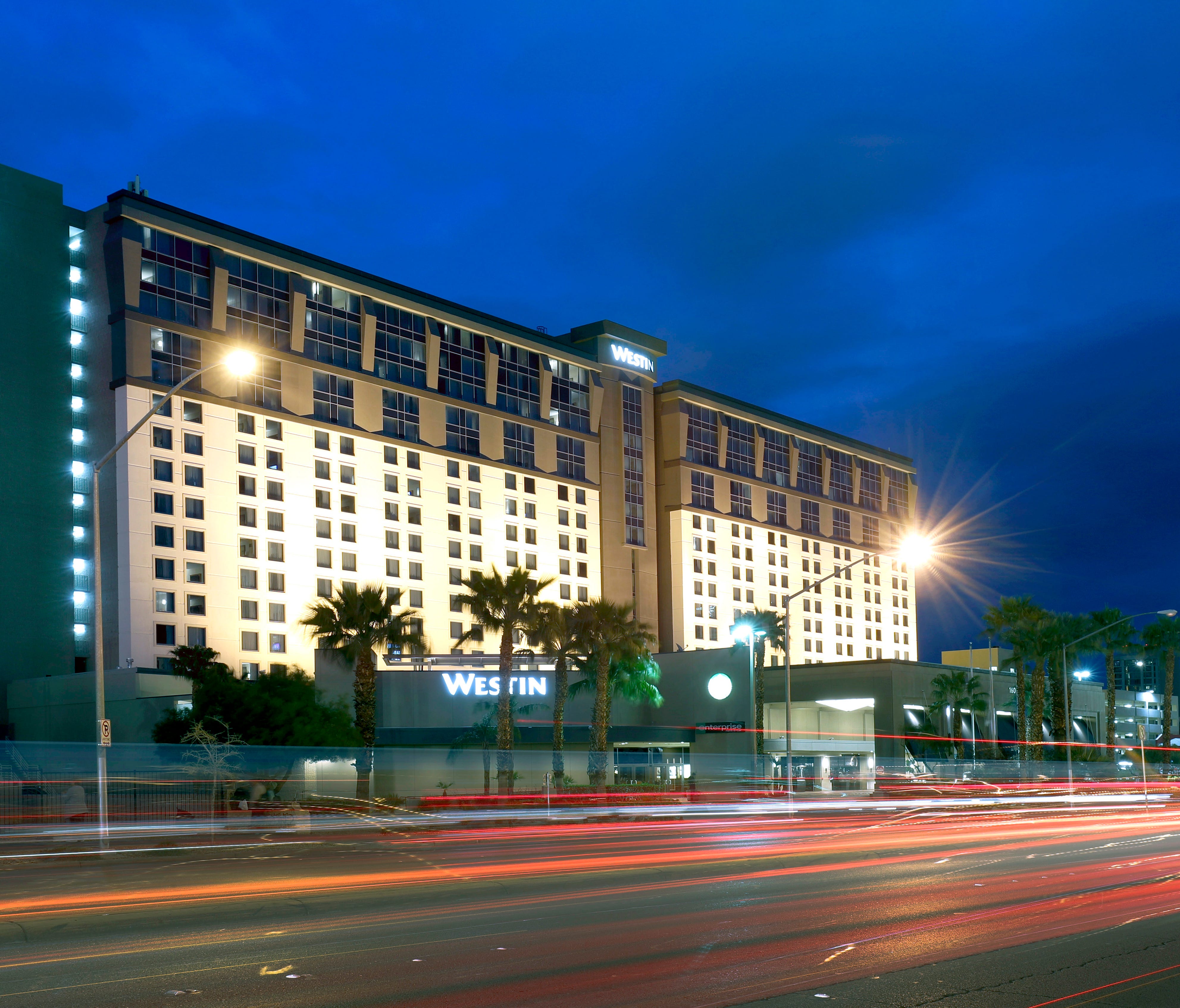 The Westin Las Vegas Hotel & Spa is just east of the center of the Strip, on Flamingo Road.