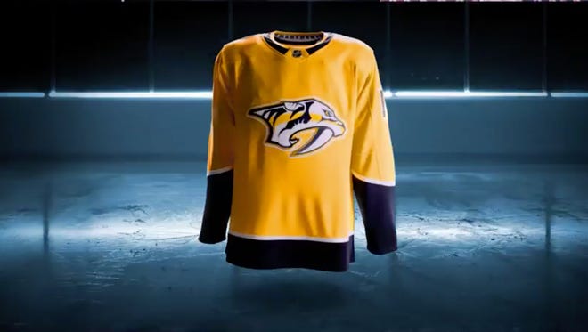 Download Free See The Nashville Predators Updated Jerseys As Part Of Nhl Adidas Makeover PSD Mockups.