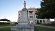 The Confederate Soldier Statue stands outside the Bryan
