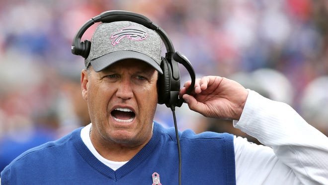 Head coach Rex Ryan has led the Bills to 4 straight wins. He hasn't been in playoffs in five seasons but he's not ready to talk about that yet.