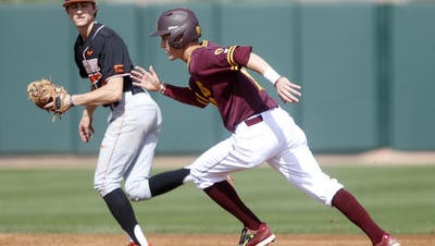 ASU leadoff hitter Johnny Sewald doesn't plan to change hit approach at the plate to accommodate a new rule making it harder to reach base on hit by pitch.