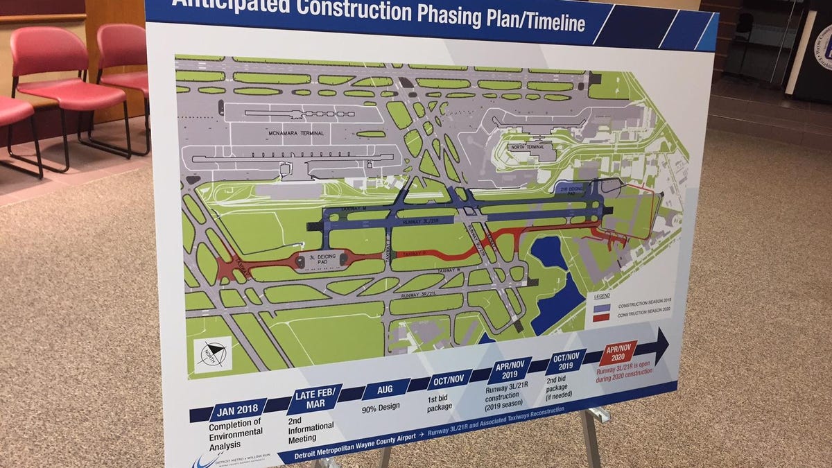 Upgrade Planned For Detroit Metro S First Runway