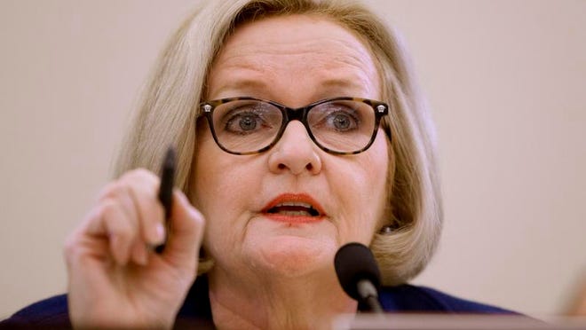 
This April 2, 2014 file photo shows Sen. Claire McCaskill, D-Mo. on Capitol Hill in Washington. The Education Department on Thursday took the unprecedented step of releasing the names of the 55 colleges and universities currently facing a Title IX investigation over their handling of sexual abuse complaints. The release came two days after a White House task force promised greater government transparency on sexual assault in higher education. Going forward, the department said, it will keep an updated list of schools facing such an investigation and make it available upon request. Sens. Kirsten Gillibrand, D-N.Y., and Claire McCaskill, D-Mo., have said non-compliance under the law is "far too common." They say a lack of federal resources is partly to blame for that, and they've sought more money to ensure timely and proper investigations. (AP Photo/Pablo Martinez Monsivais, File)
