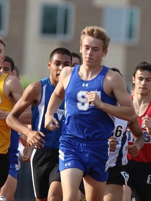 Drew Maher of Shore Regional (center) leads the Central Group I boys 1600.