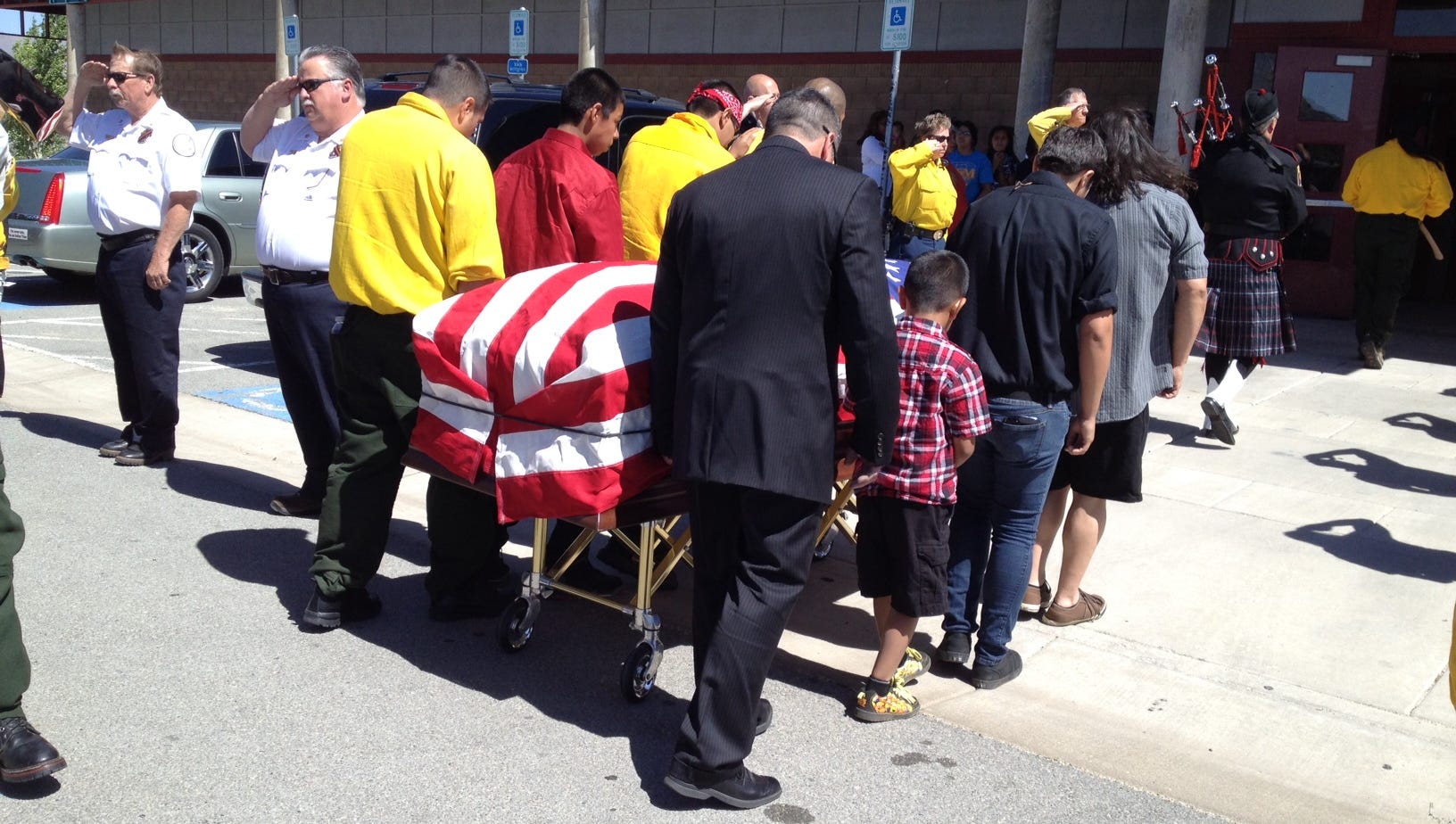 Funeral procession today for fallen Hungry Valley firefighter