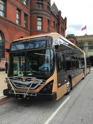 This is the type of bus that will be used for the Red Line bus rapid transit route