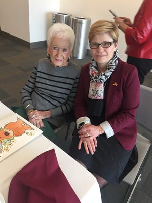 Good friends
We caught up with Trudy Mitchell and close friend Gabriella Mustata-Wilson at a recent University of Southern Indiana luncheon.