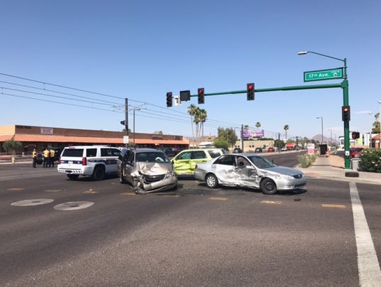Three-vehicle crash in Phoenix