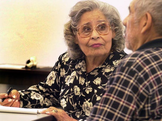 Terri Cruz in 2000 at the Marcos de Niza senior center