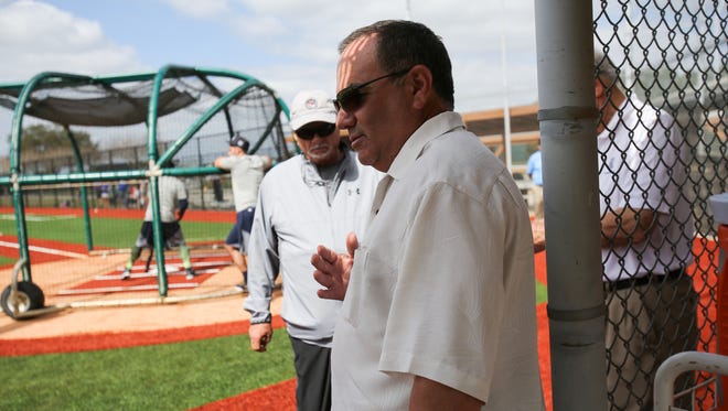 Tigers executive vice president of baseball operations & general manager Al Avila during Tigers spring training at Joker Marchant Stadium in Lakeland, Fla. on Feb. 20, 2016.